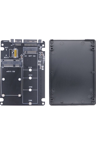 Xurunkeji M.2 Ngff Msata Ssd'den Sata 3.0 Adaptör Kartı 2'si 1 Arada Dönüştürücü Kartı M.2 Ssd Adaptör Kartı Harici Sabit Sürücü Muhafazası