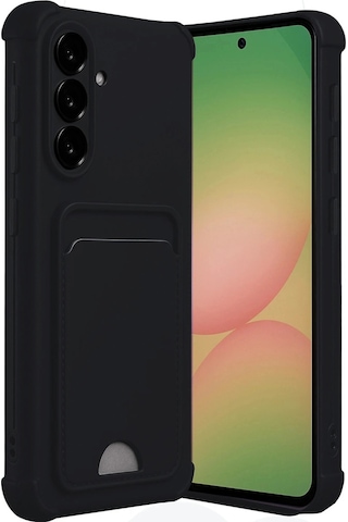 Samsung Samsung Uyumlu Galaxy A56 Kılıf Kelvin Kartvizitli Silikon - Siyah