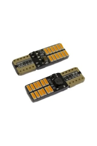 T10 W5w 24 Smd Led Ampul Turuncu Canbus Park Sinyal İç Aydınlatma 2 Adet