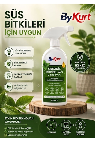 Organik Koruyucu Sprey Süs Bitkileri İçin 500 Ml Yaprak Temizleyici Bitki Bakım Spreyi