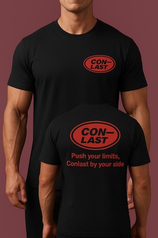 Conlast T-shirt ''push Your Limits, By Your Side'' Siyah Conlast T-shirt ''push Your Limits, By Your Side'' Siyah