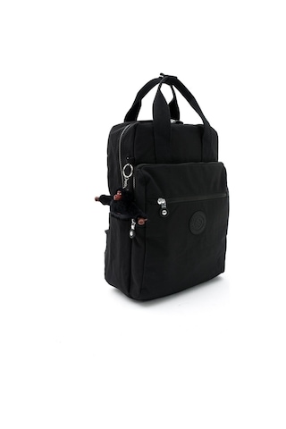 Sanmorris Unisex Suya Dayanıklı Krinkıl Kumaş Çok Gözlü Büyük Boy Renkli Laptop Okul Ve Sırt Çantası Siyah 3014 Siyah