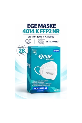 Ege Maske 4014- K FFP2 NR N95 50'li