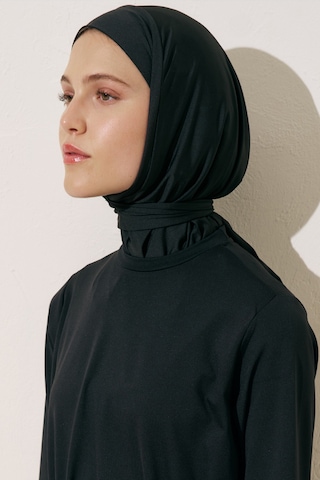Manuka Tesettür Mayo Bone Siyah Siyah