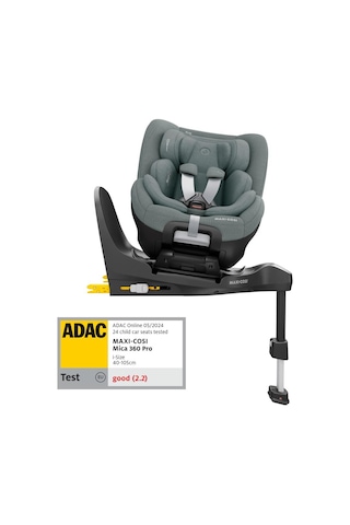 MaxiCosi Mica 360 Pro İSize Dünyanın İlk Kızaklı, Araç Dışına Çıkabilen Adac'Lı İsofix'Li 360 Dönebilir Yatabilir 018 Kg Bebek Oto Koltuğu Authentic Grey