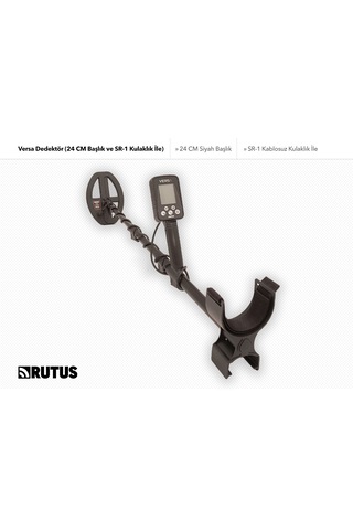 Rutus Versa Dedektör Sr-1 Kablosuz Kulaklık Ve 24cm Dd Başlık İle Metal Dedektörü