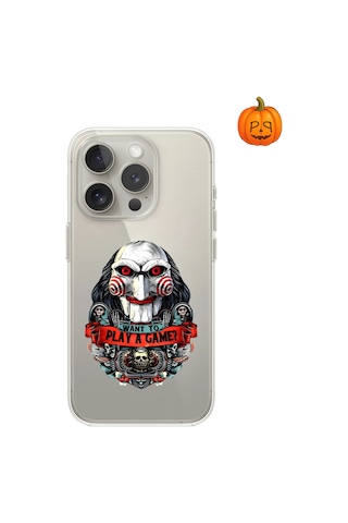 Dali Design Apple Uyumlu iPhone 12 Pro Max Şeffaf Kılıf Horror 7 Tasarımlı