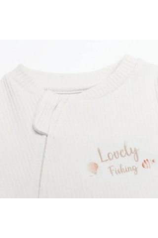 Bistyle Tulum Fermuarli Modal Lovely Fishing 15132 Ekru