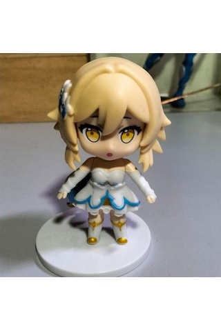 Genshin Impact Lumine Traveler Mini Figür - 10 Cm Koleksiyonluk Anime Figürü
