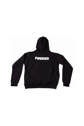 The Punisher Kapüşonlu Sweatshirt Hoodie Siyah Çok Renkli