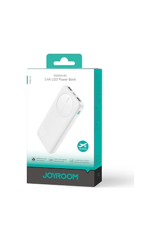 Joyroom Jr-pbf12 10.000 Mah Çok Çıkışlı Led Power Bank Beyaz