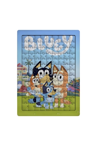 Ghostbastır Design Bluey 99 Parça Ayaklı Puzzle Dekoratif Çocuk Yapbozu 0127