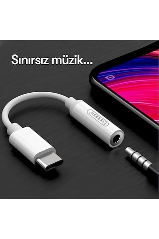 Bs Earldom Ot42 Tak Çalıştır Type-c To Aux Dönüştürücü - Beyaz M414
