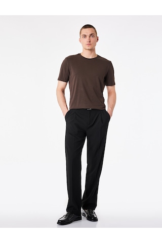 Koton Pamuklu Regular Fit Bisiklet Yaka Kısa Kollu Basic Tişört Kahverengi 6sam10429mk Kahve