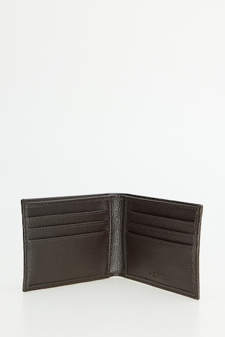 Erkek Kahverengı Hediye Kutulu Kart Bölmeli %100 Suni Deri Cüzdan Kahverengi