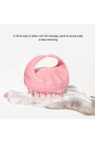 Qingmipy Yumuşak Silikon Şampuan Fırçası: Saç Derisi Masajı Ve Temizlik İçin Ergonomik Tasarım, Pembe