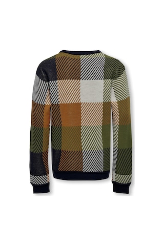 Only Kobsage L/s Check Crew Neck Knt Kız Çocuk Çok Renkli Kazak - 15299062