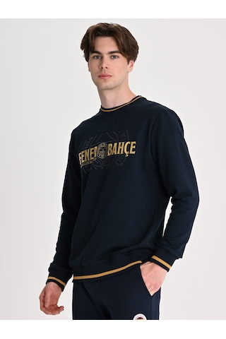 Fenerbahçe Lacivert Tribün Established 1907 Erkek Sweatshirt Fb Laci Yeni