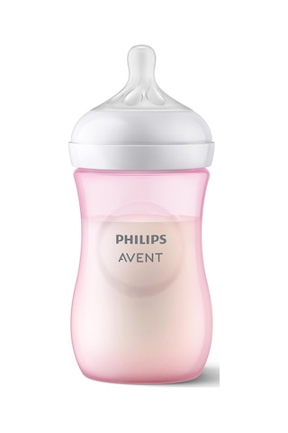 Philips Avent Doğal Tepkili Biberon, 260 Ml, 3-6 Ay+, Akıtmaz Emzik, Kolik Ve Gaz Önleyici, Bpa İçermez, Pembe, Scy