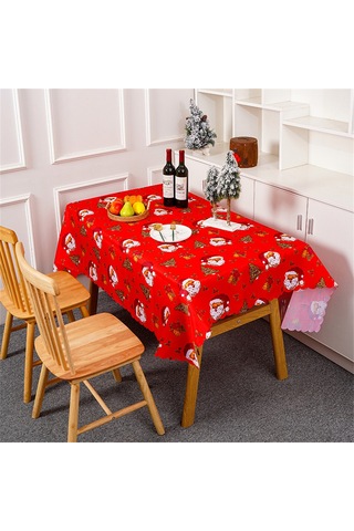 Kırışıklık Dirençli Noel Masa Örtüsü Düğün Ve Ziyafet İçin Parti Dekoratif Kumaş Style Nine