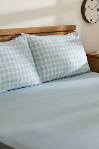 Kaşmir Home Sarah Anderson Lena Çift Kişilik Çarşaf Takımı Aqua Mavi