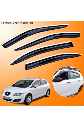 Seat Leon Mügen Cam Rüzgarlığı Abs Krom Nikelajlı Cam Rüzgarlığı 2005-2012 Arası 4 Lü Set