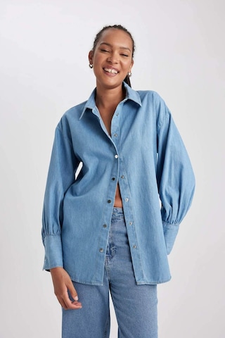 Defacto Fashion Fit Jean Gömlek B2391AX23HSNM28 Mavi