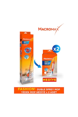 Macromax Fashion Duble Sprey Mop + Yedek Mop 2'li
