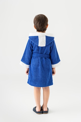 Soley Pueri %100 Pamuklu Unisex Çocuk Bornozu Saks Mavi