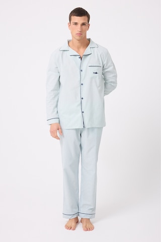 L'espadon Marısılk Premium Dokuma Uzun Kollu Uzun Paçalı Erkek Pijama Takımı-3185 Nane Yeşili