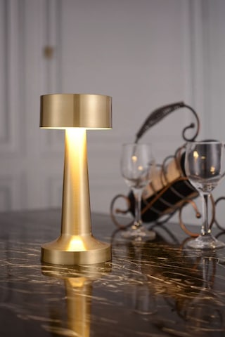 Hl-007g Dekoratif Metal Gold Kablosuz Masa Gece Lambası Dekoratif Led Gold