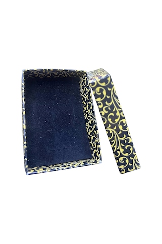 Karton Sünger Siyah Gold Çizgili Renk 8/6 Cm 48 Adet Üçlü Set Takı Kutusu Çok Renkli