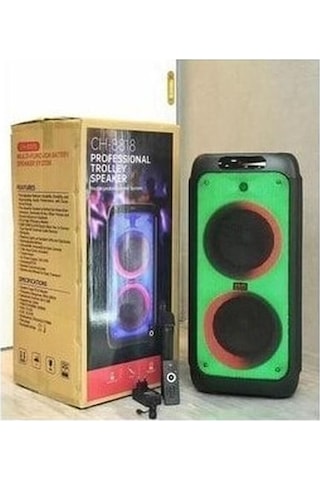 Junglee Partybox Bluetooth Hoparlör Kablosuz Mikrofonlu Ses Sistemi Gitar Bas Kabin