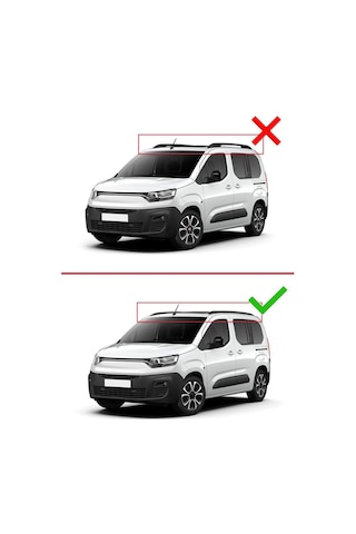 Fiat Doblo 2023 2024 Hook Model Anahtar Kilitli Ara Atkı Tavan Barı Gri