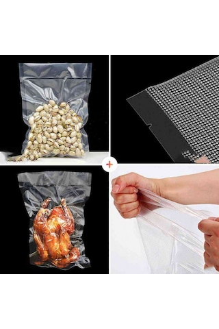 Vakum Torbası Poşeti Tırtıklı 20 x 30 Cm 100 'lü Paket