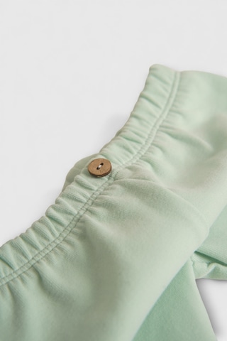 Pamuk Yumuşak Esnek Kumaş Bebek Çocuk Tayt Su Yeşili