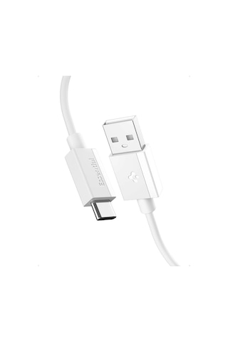 Spigen Usb-a To Usb-c 1 Metre Kablo 60w Güç / Hızlı Şarj / 480 Mbps Data Aktarım Hızı Type-c Ekstra Dayanıklı White