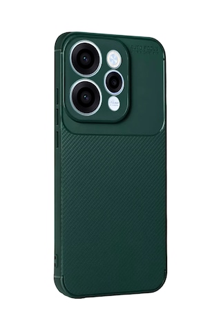 Newface - 778 - Oppo Reno 15 Auto Focus Karbon Kapak - - Csmo-tex - Koyu Yeşil