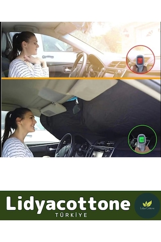 Araba Ön Cam Güneşlik Premium Uv Işık Engelleyici Çift Katmanlı Dayanıklı Çantalı Katlanabilir