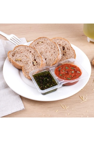 Yuntech01 5'li Paket 2 Bölmeli Yemeklik Kutular - 130ml, Isı Dayanımı +120 C/-20 C, Sağlam Malzeme Şeffaf