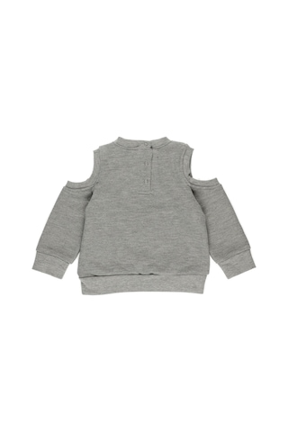Panço Kız Bebek Omuz Pencere Detaylı Baskılı Sweatshirt (554816243) Çok Renkli