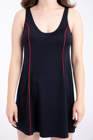 Kadın 550 Kenar Şeritli Elbise Mayo Lacivert-lacivert 31563 - 1 Lacivert