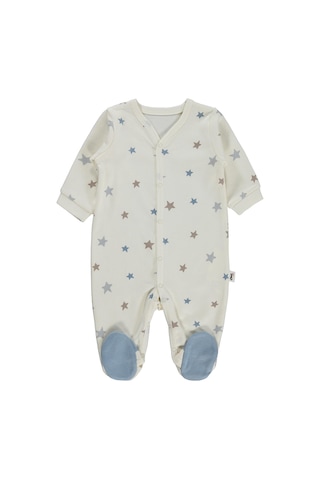 Civil Baby Yıldız Empirme 1-9 Ay Tulum - Ekru