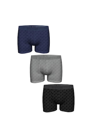 John Frank Üçlü Jakarlı Boxer White White