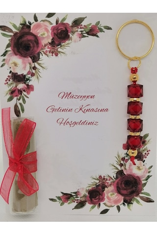 50 Adet Kişiye Özel Tasarım Dağıtmalık Hediyelik Kına Ve Anahtarlık Seti