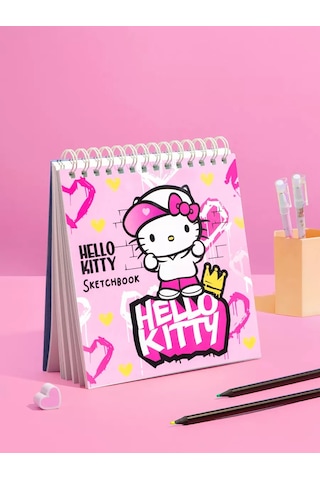 Hello Kitty İşaretleyicilerle Çizim İçin Eskiz Defteri 206407544 Pembe