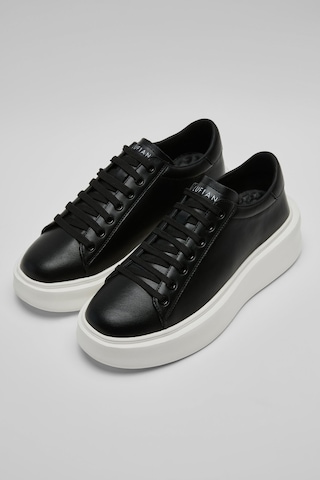 Siyah Hakiki Deri Bağcıklı Erkek Casual Ayakkabı Gage M Siyah