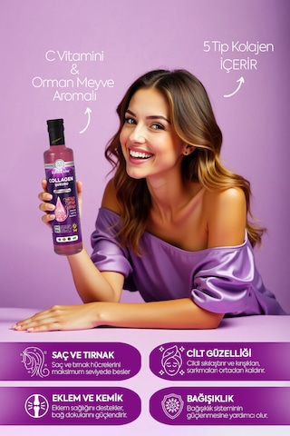 Zühre Ana 5 Tip Hidrolize Kolajen Peptit İçeren Collagen Şurubu 250 ML