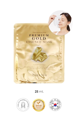Teresia Premium Gold Mask Altın Özlü Yoğun Nem & Aydınlatıcı Kağıt Maske