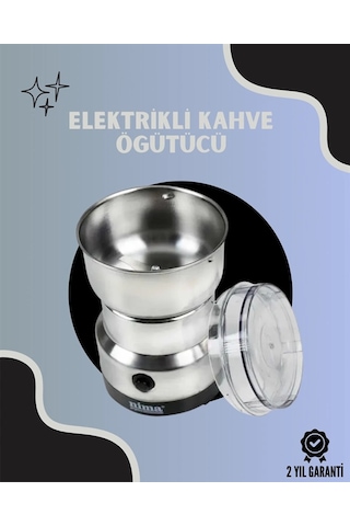 Paslanmaz Çelik Elektrikli Kahve Değirmeni Sessiz, Hızlı, Çok Amaçlı Öğütücü 200w Renkli